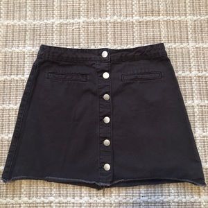 Black button up skirt
